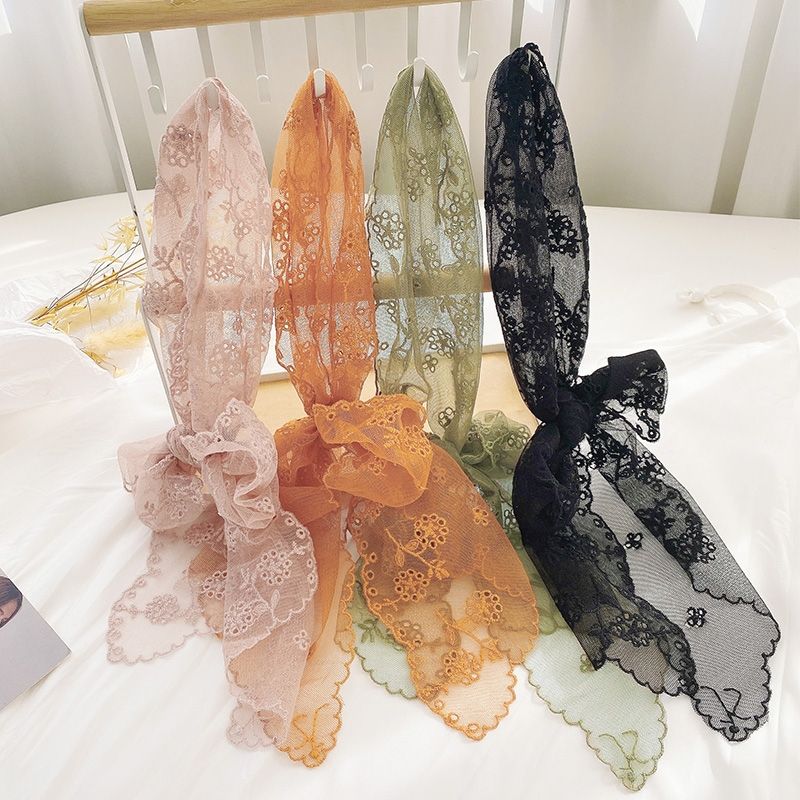 Exquisite lace embroidered scarves and headscarves Specification image