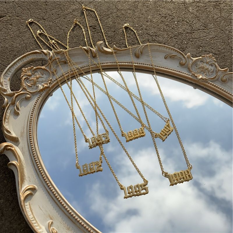 年份锁骨链/钛钢/单层产品图