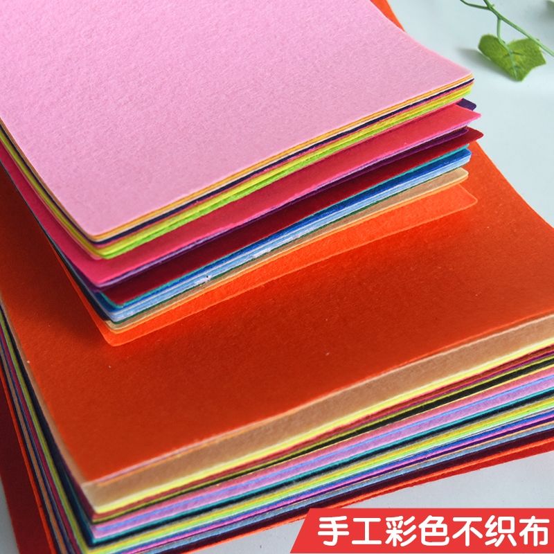 Colored non-woven fabric, non-woven fabric, colored paper fabric, kindergarten and school handicraft course design, diy creative materials details Picture