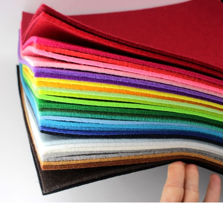 New 2mm thickened non-woven fabric, kindergarten diy fabric, non-woven fabric material package, felt, free shipping