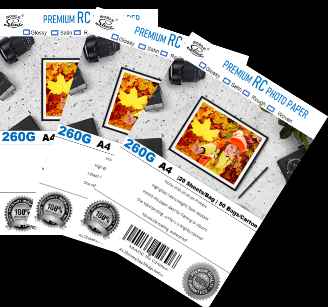 RC photo paper, 260G high-gloss textured photo paper, photo paper details Picture