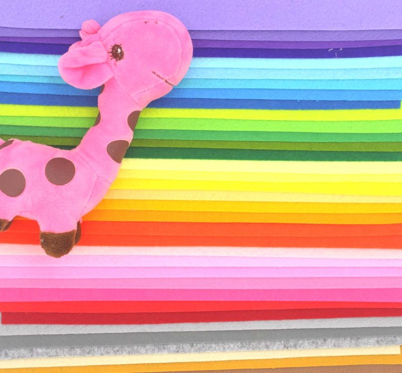 Non-woven fabric background cloth, diy handmade dolls for kindergartens, large non-woven fabric, color to choose from, 90x90cm non-woven fabric Specification image