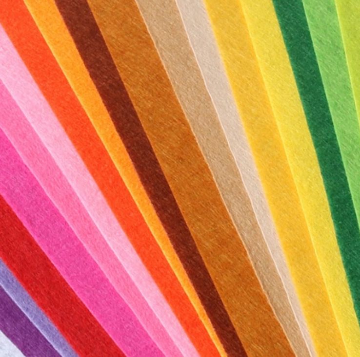 30x30cm non-woven fabric 40-color set, non-woven fabric fabric diy material package for kindergarten