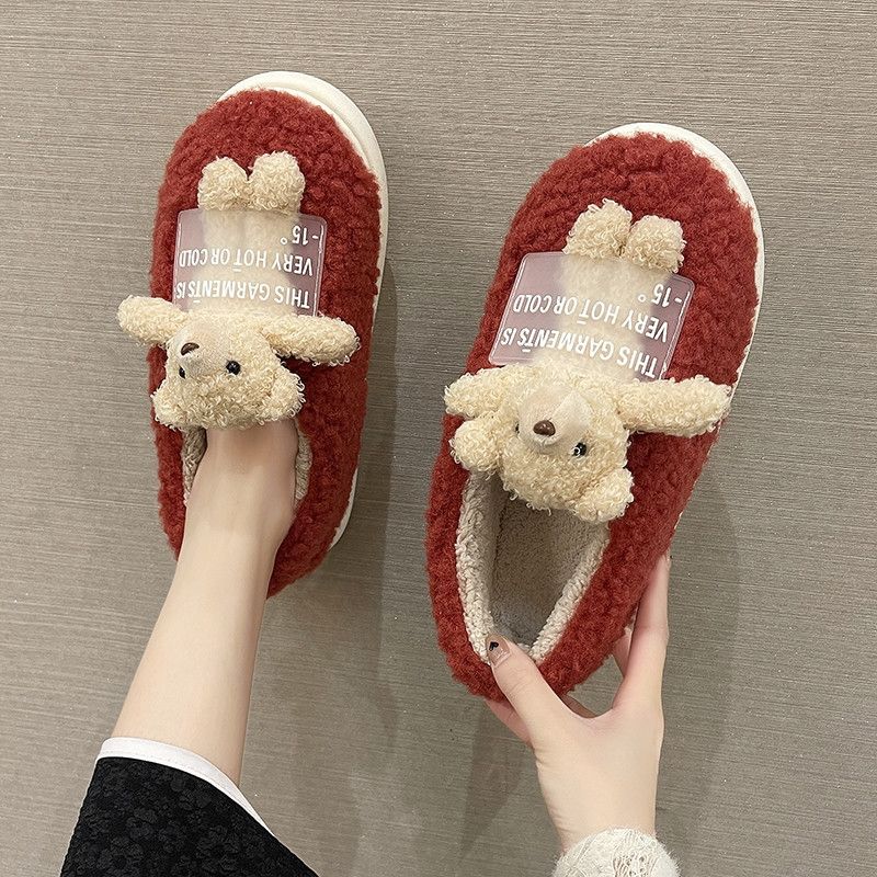 家居棉鞋实物图