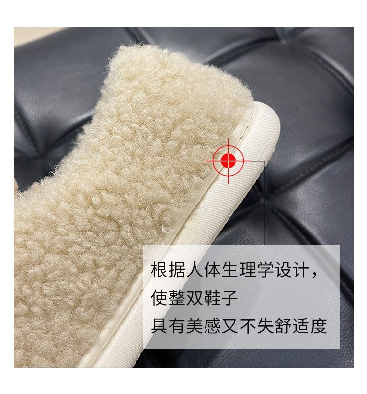 棉拖鞋女秋冬季新款可爱小熊居家室内防滑保暖月子鞋包跟毛绒棉鞋详情5