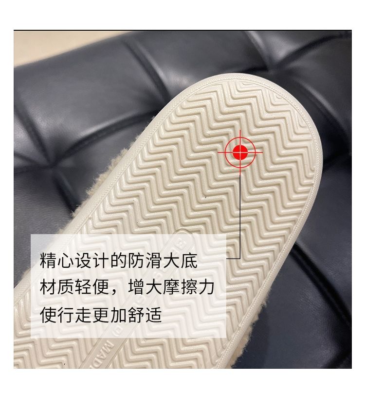 棉拖鞋女秋冬季新款可爱小熊居家室内防滑保暖月子鞋包跟毛绒棉鞋详情6