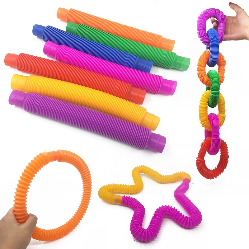 爆款益智玩具水管发泄减压管伸缩管儿童管图