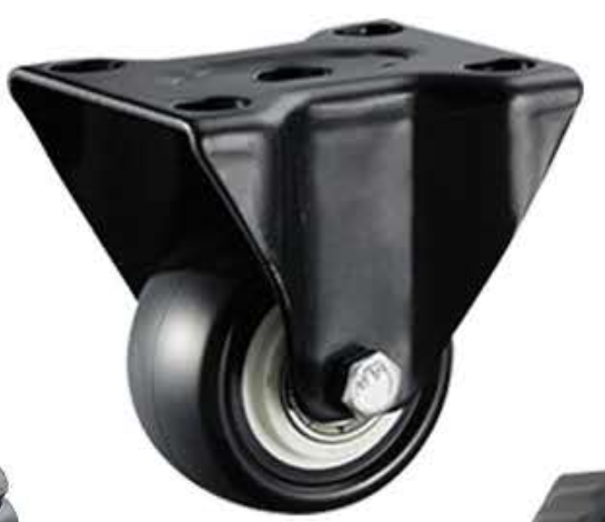 2.5-inch casters, black gold diamond electrophoretic pvc flat bottom fixed