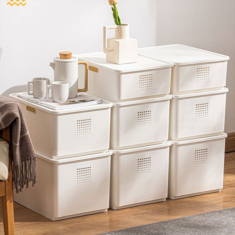 桌面带轮子带盖塑料收纳盒儿童玩具整理衣服被子袜子收纳客厅盒零食杂物储物盒