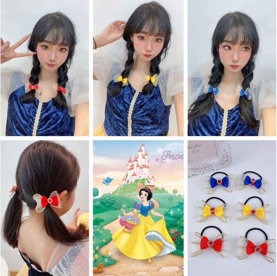 Snow White - Double-layered paired rubber bands