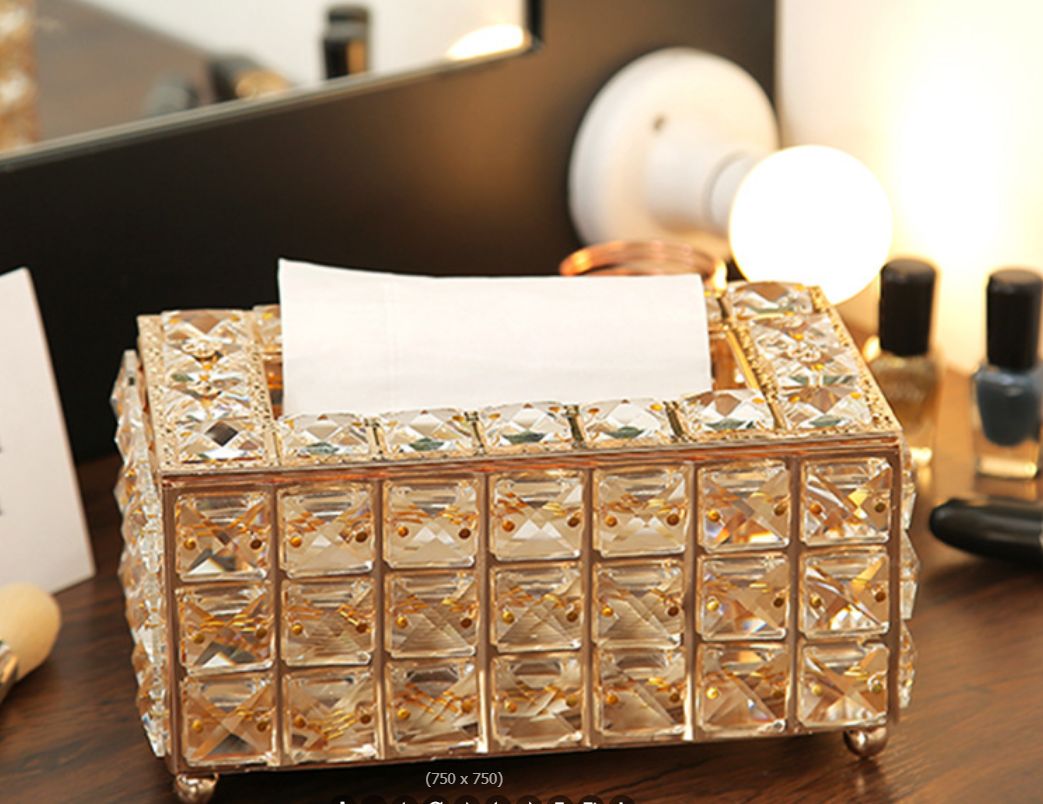 Crystal tissue box for foreign trade Specification image