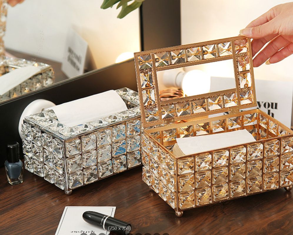 Crystal tissue box for foreign trade details Picture