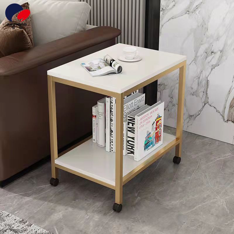 Light luxury sofa, side table, side cabinet, balcony, living room, creative long coffee table, movable corner table, simple and modern bedside small square table