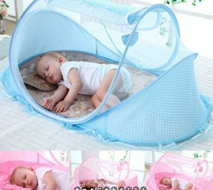 婴儿落地折叠蚊帐外贸