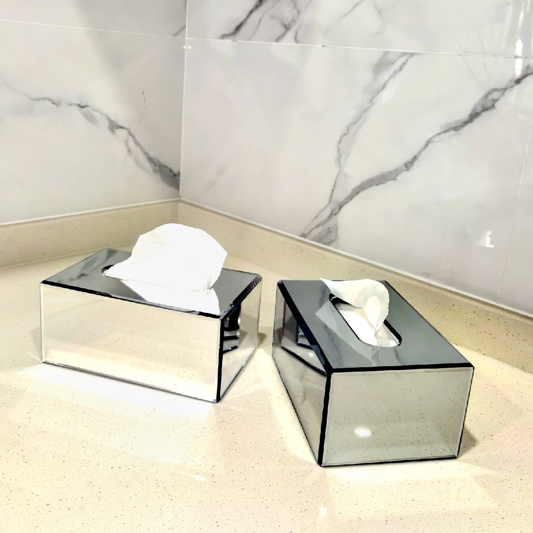 玻璃纸巾盒/玻璃镶钻纸巾/水晶镶钻纸巾产品图