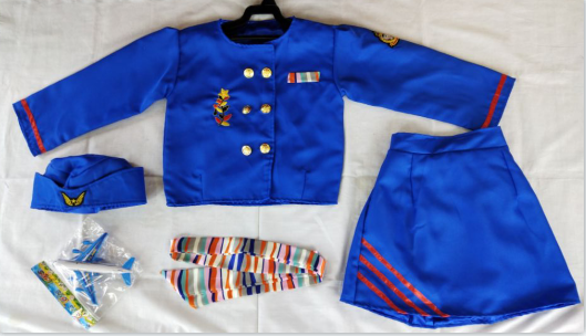 K-0024小空姐服表演服装节日服装舞会服装派对服装衣夹,PE袋包装,单色详情图3