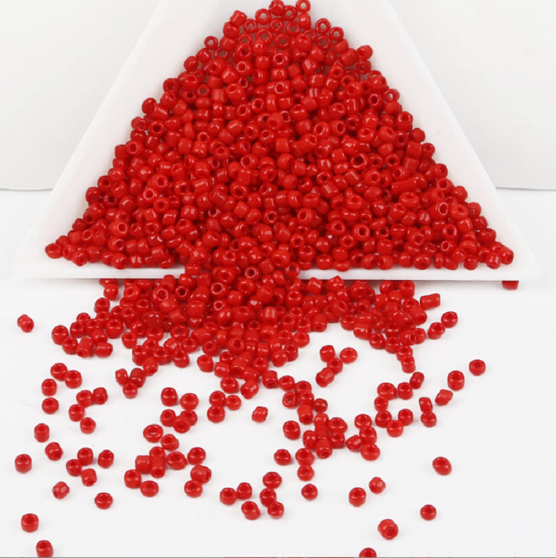 玻璃米珠白底实物图