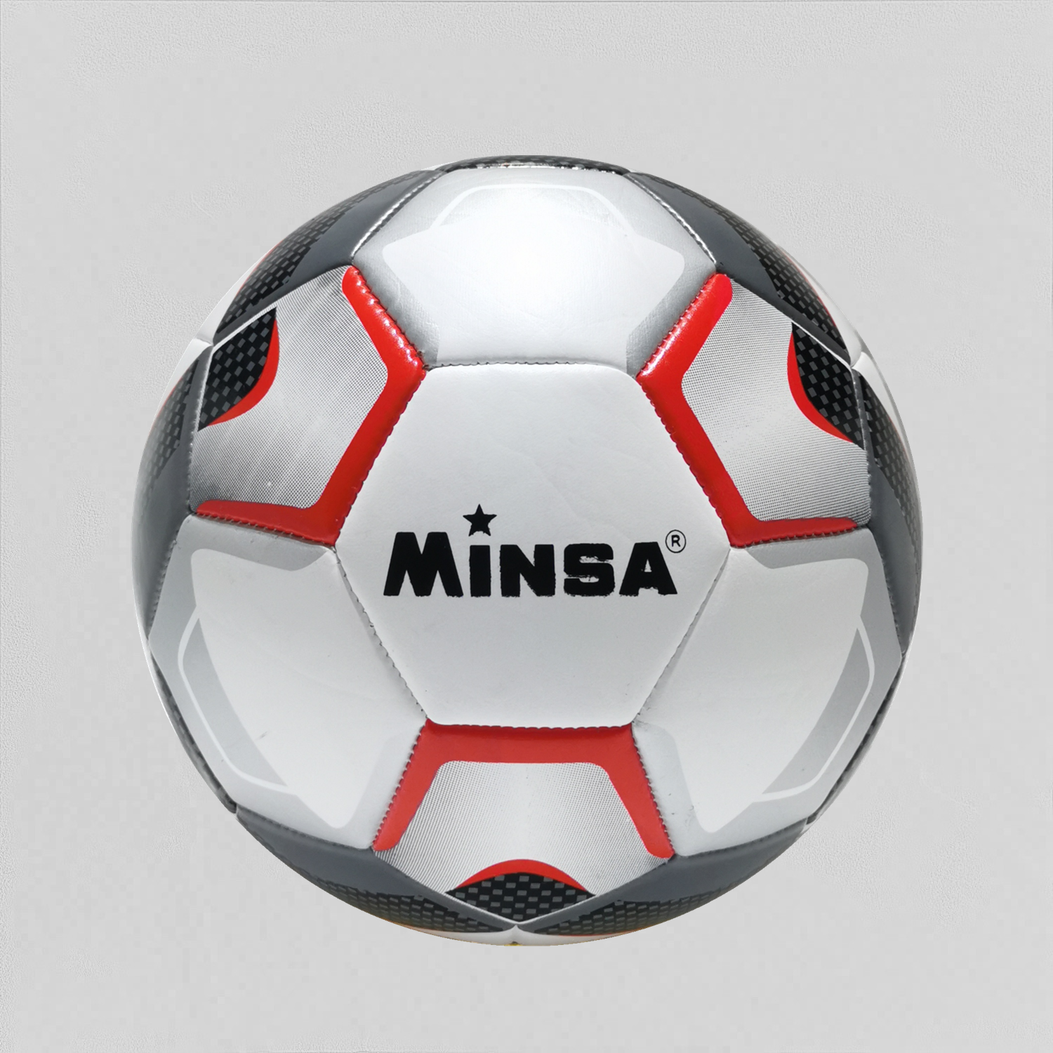 Yiwu Football Factory directly sells MINSA standard No. 5 best-selling matte machine-sewn footballs. They are highly elastic, wear-resistant, and have a good foot feel. They are specially designed for daily training, student and adult training, and competitions. Customized logos are available Specification image