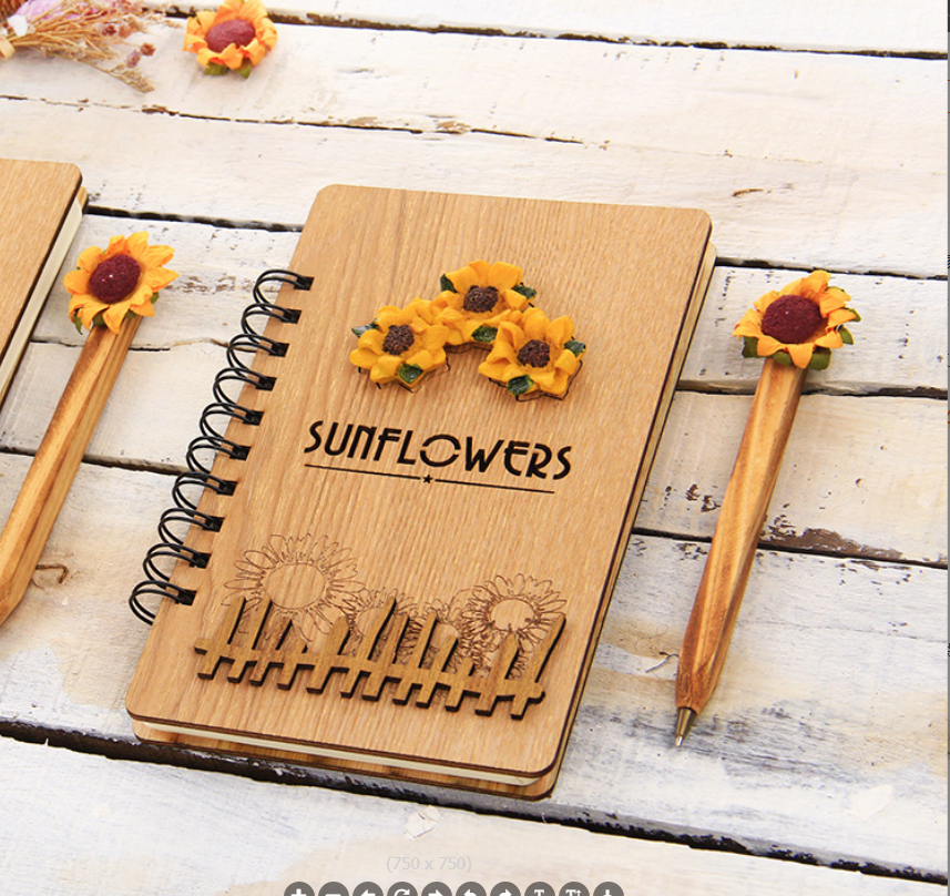 Notebook set 32K wooden for export