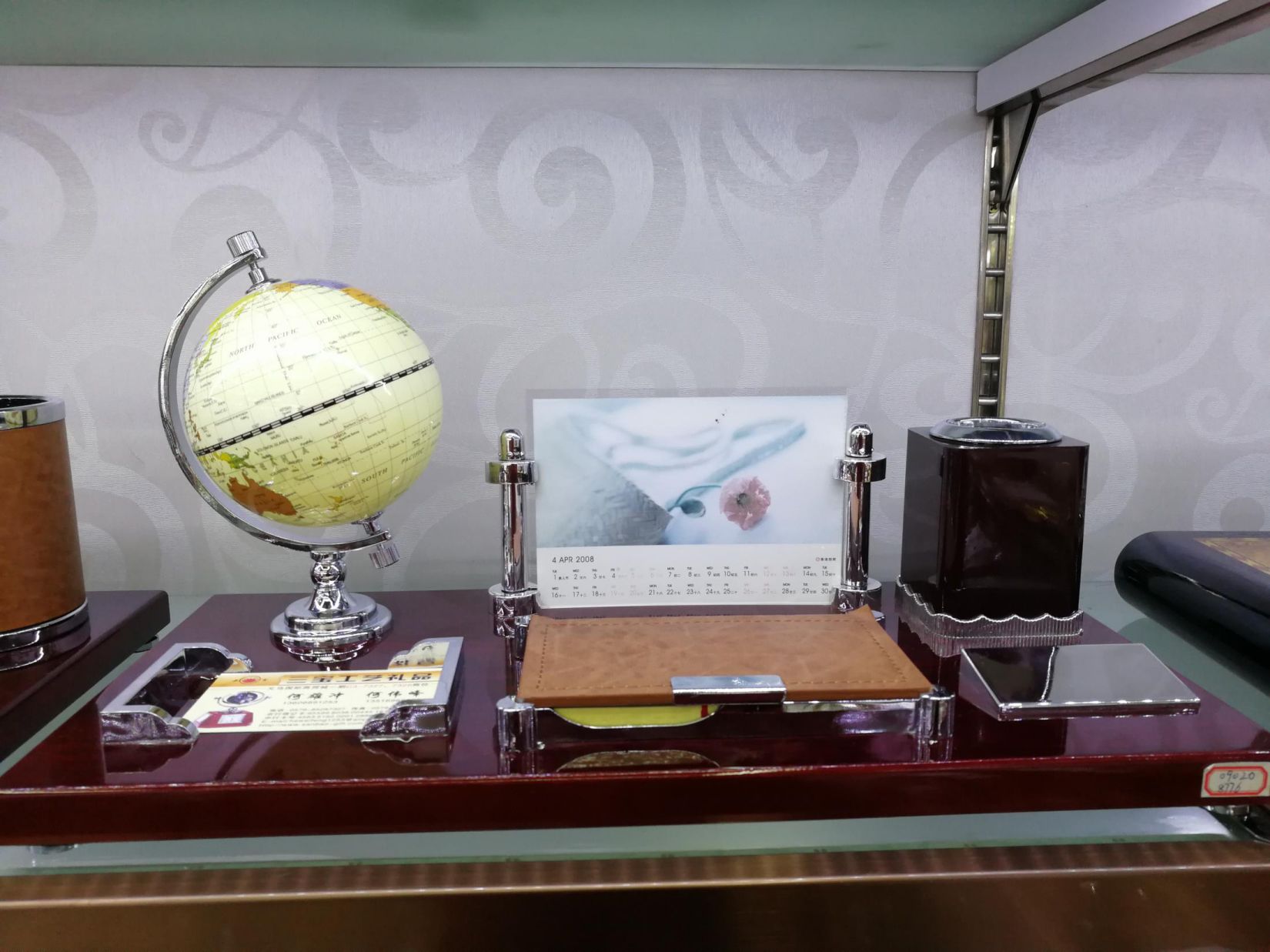 水晶地球仪总裁经理办公桌面摆件办公室装商务文台详情图3