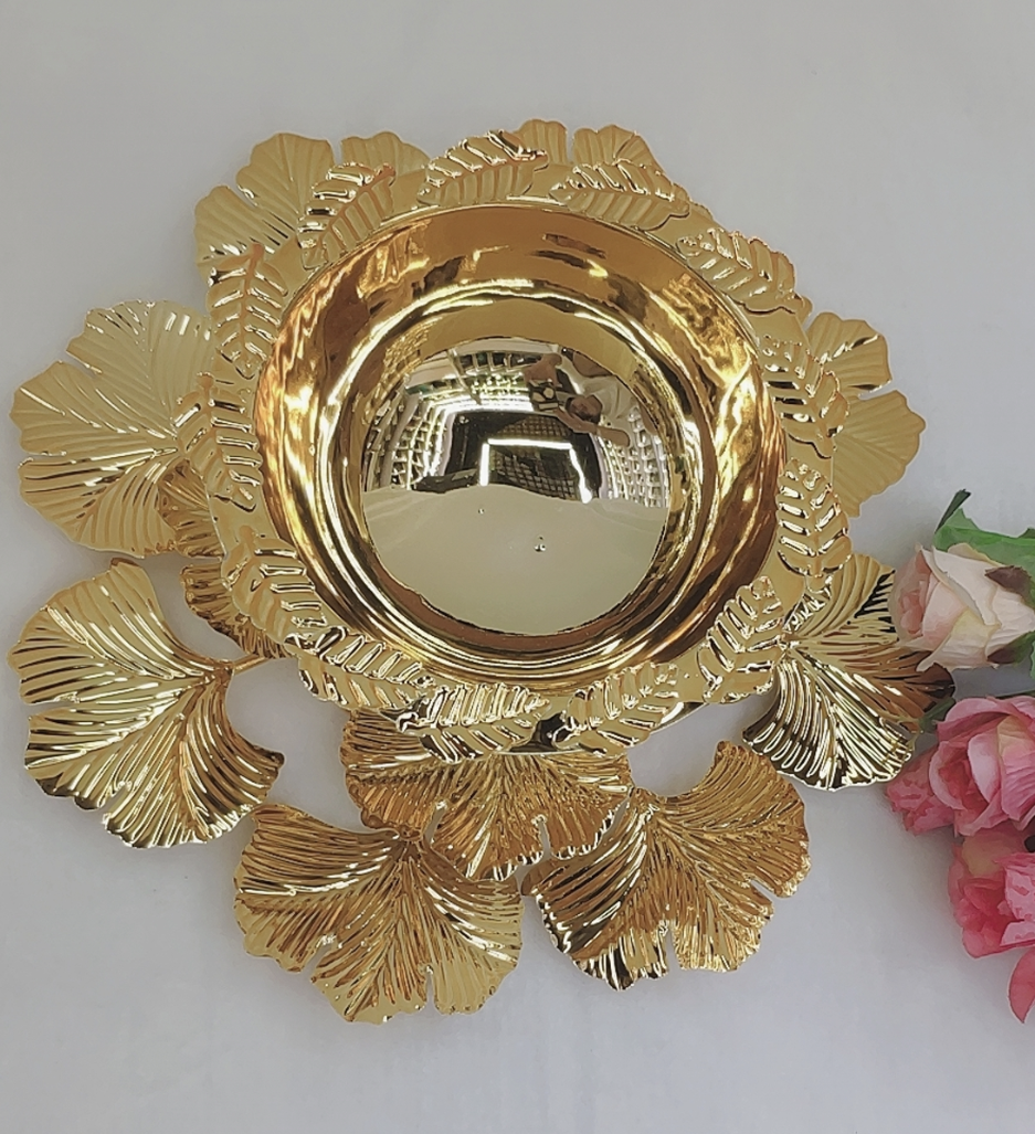 Weiwei Craft Metal Handicrafts Home Decoration Ornaments Metal Ironwork Electroplated Decorative Bowls 99