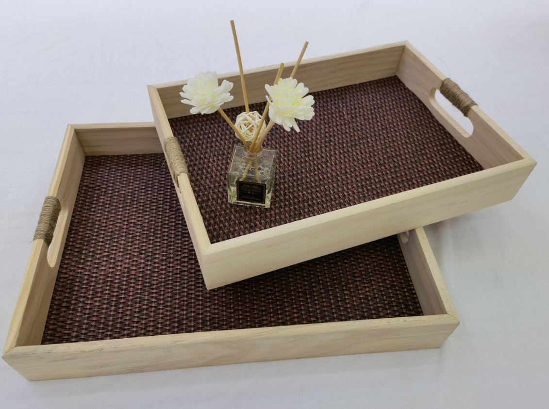 Home decoration wooden tray 64
