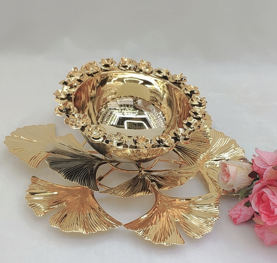 Weiwei Craft Metal Handicrafts Home Decoration Ornaments Metal Electroplating Art Decorative Bowls 101 detail image 2
