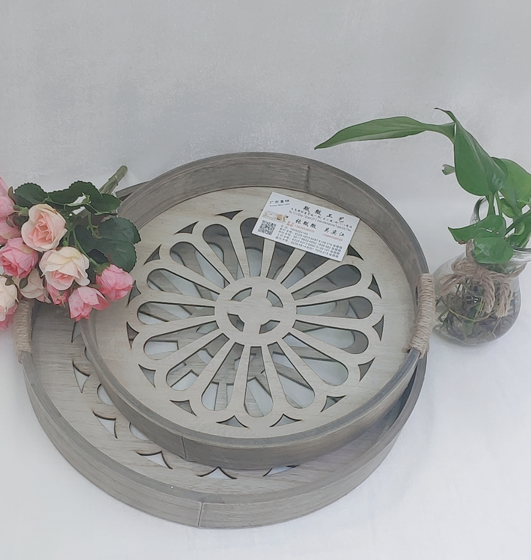 Home decoration wooden tray 96 detail image 2