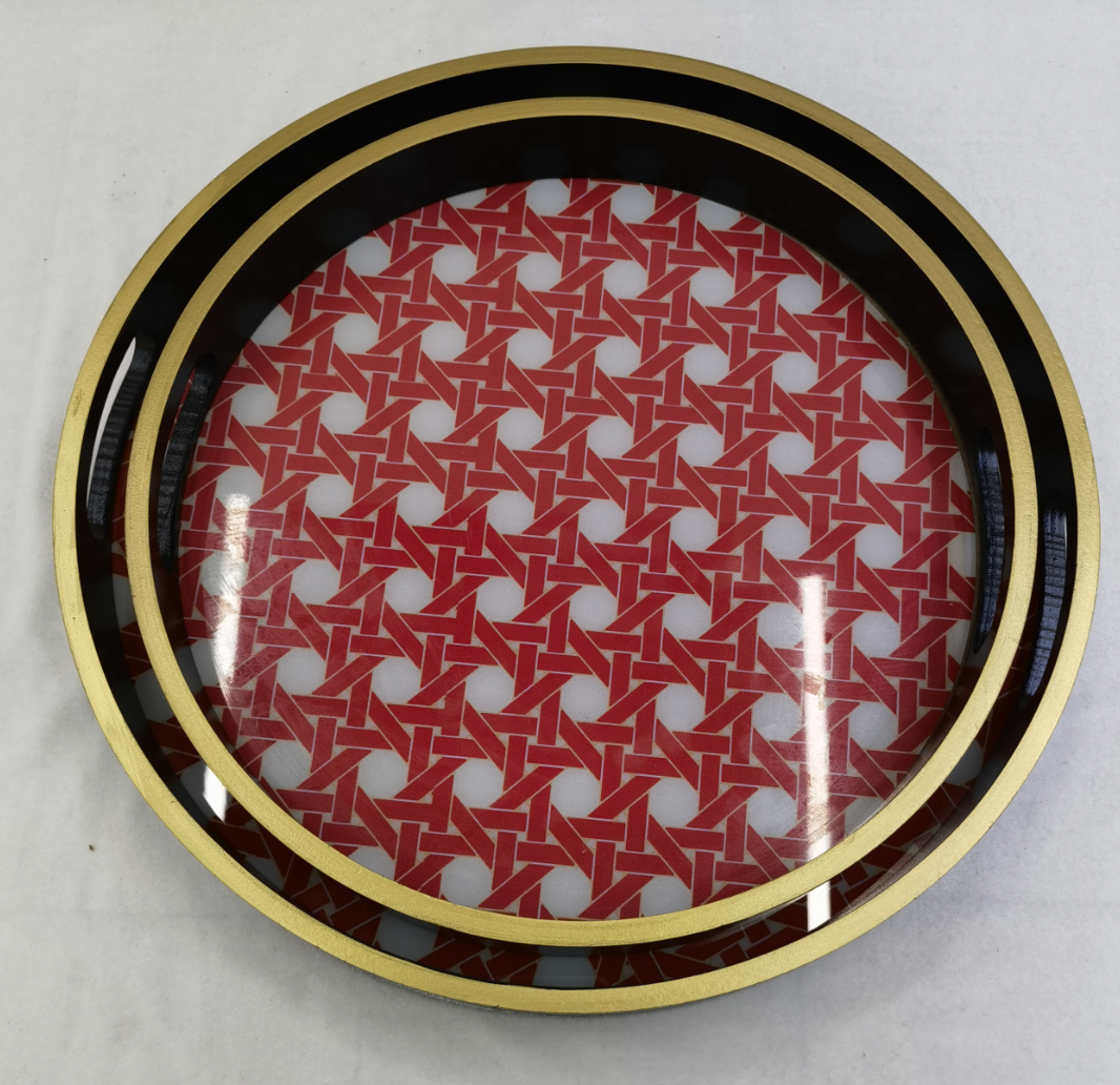 Home decoration wooden tray 88
