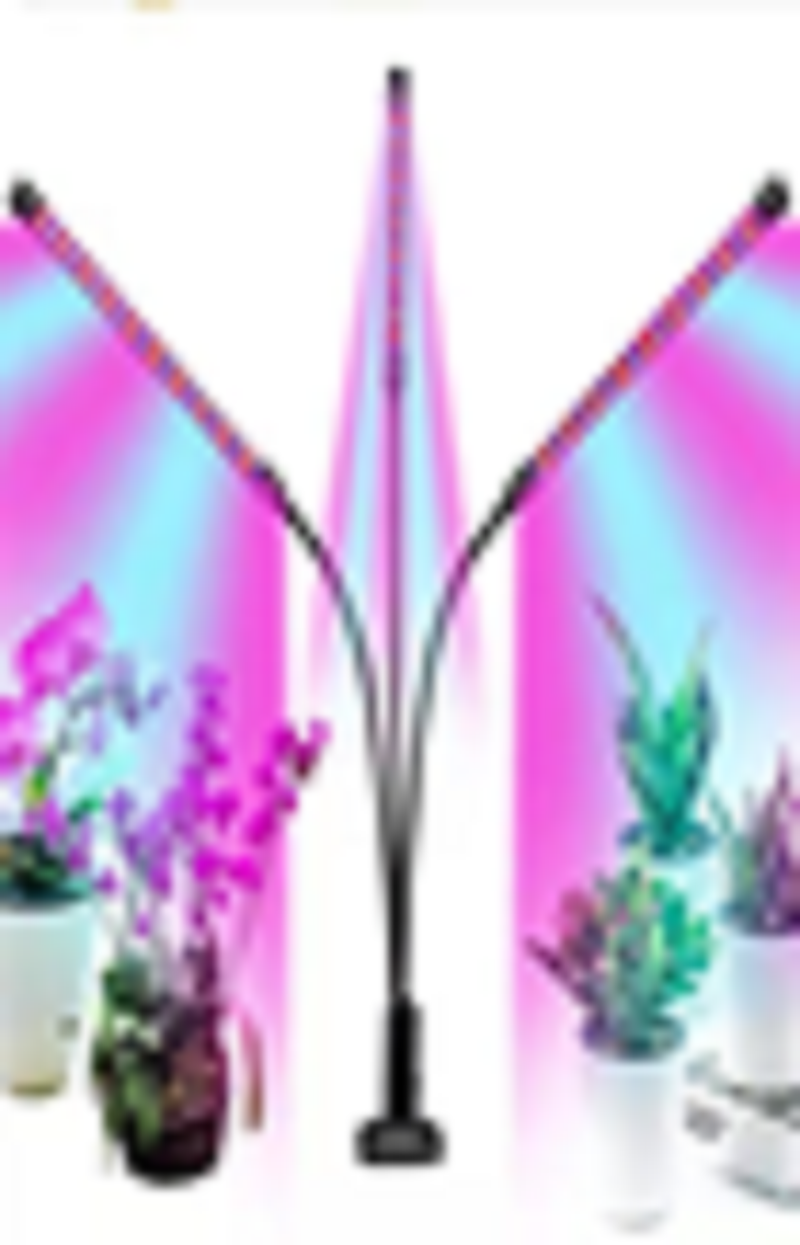 Three tubes of plant growth lamps