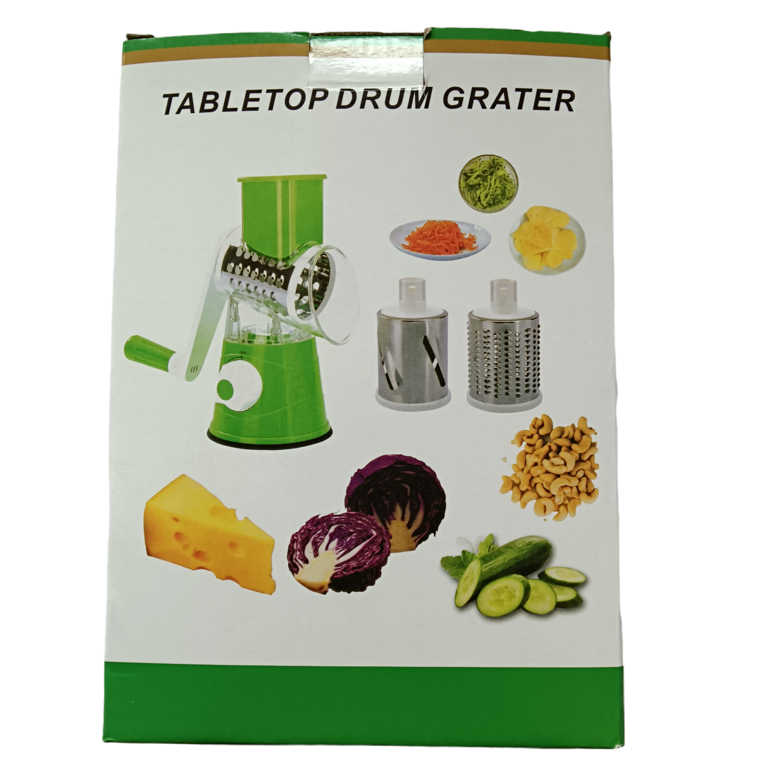 Three-in-one multi-functional slicer, kitchen small tool, vegetable, fruit and potato spiral slicer, hand-cranked slicer detail image 2