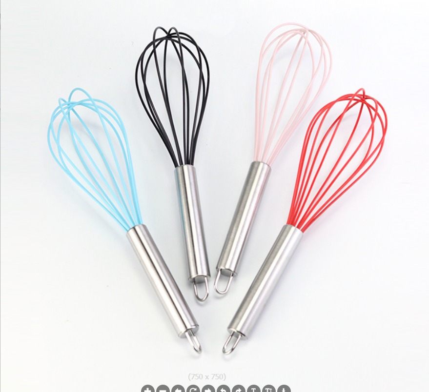 10-inch silicone colored egg beater for export details Picture