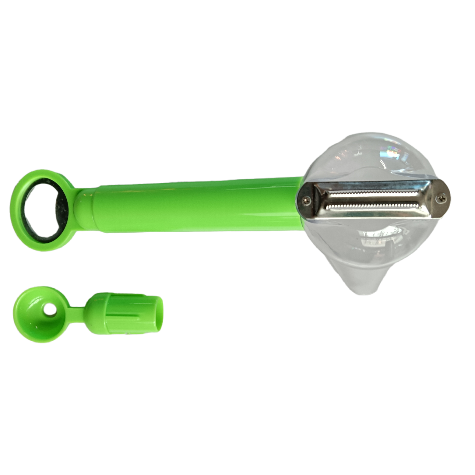 Multi-functional peeler with box peeler, cylindrical peeler and bottle opener, three-in-one fruit peeler