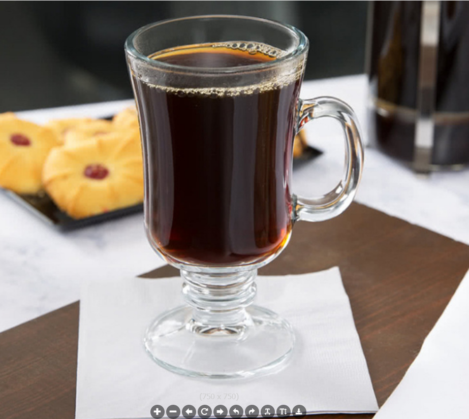 咖啡杯玻璃杯带把手冷饮果汁甜品杯