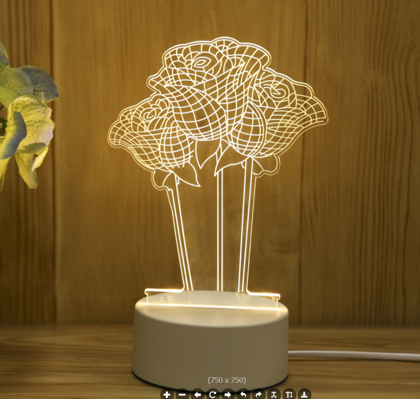 Smart home 3d night light for export only details Picture