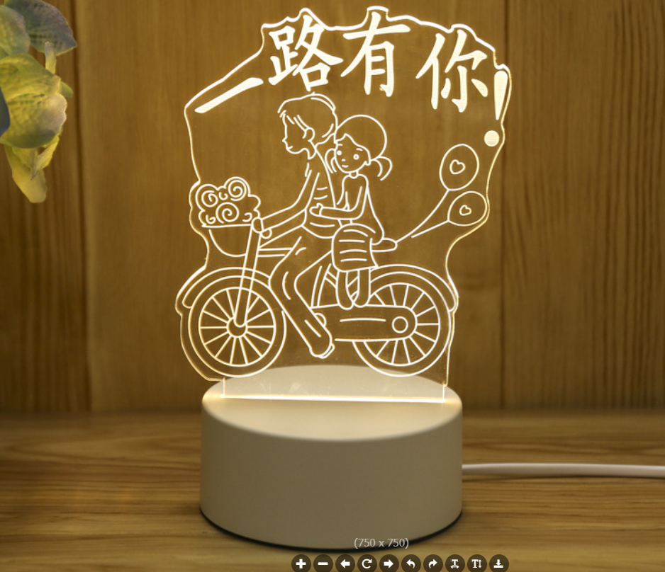 Smart home 3d night light for export only Item Picture