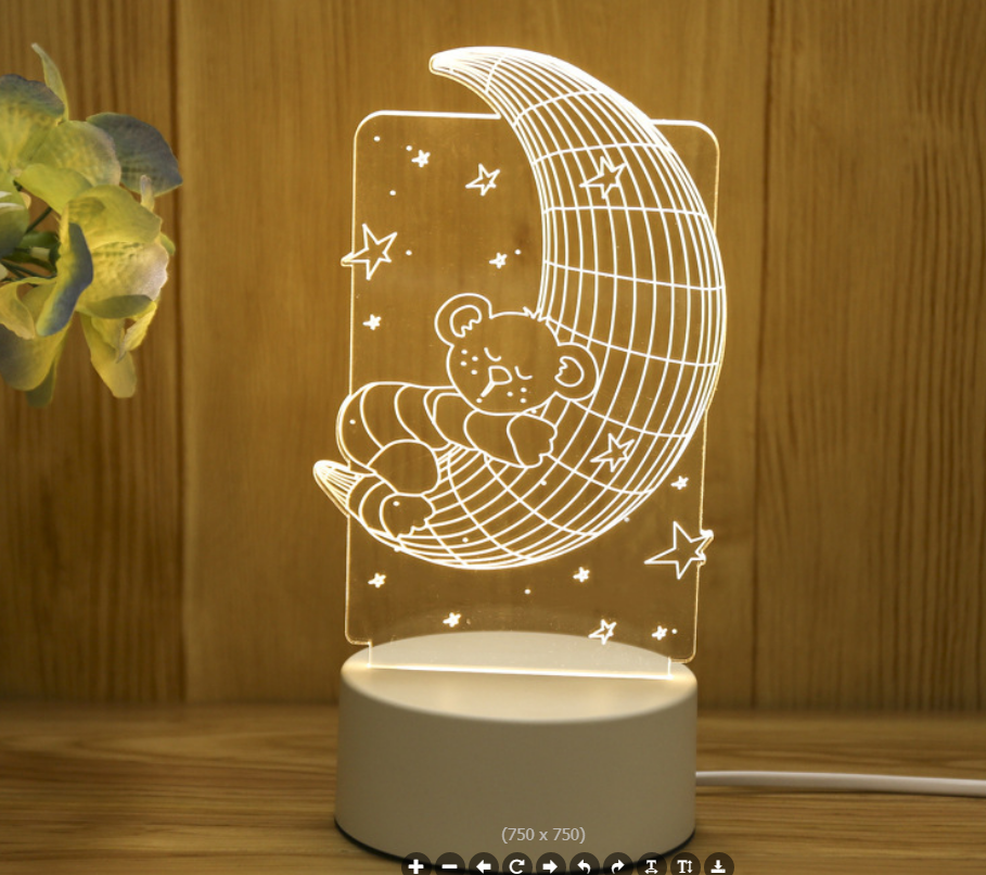 Smart home 3d night light for export only Application Scenario