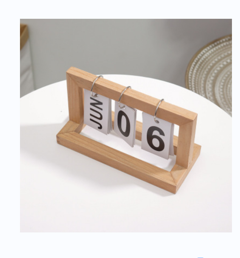 创意木质翻页日历外贸专供
