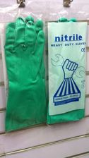 绿色丁腈手套耐油手套 清洁手套工业手套防护手套洗碗橡胶劳保手套