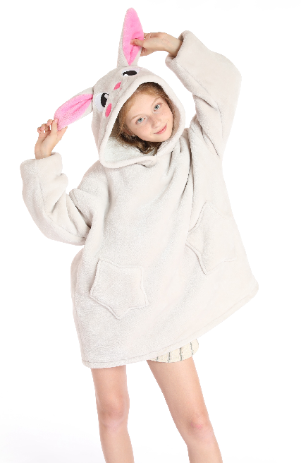 Children's pajamas, flip-top cold-proof clothing, cold-proof clothing, double-layer thickened lambskin pajamas, cartoon hooded clothes detail image 10