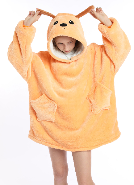 Children's pajamas, flip-top cold-proof clothing, cold-proof clothing, double-layer thickened lambskin pajamas, cartoon hooded clothes detail image 11