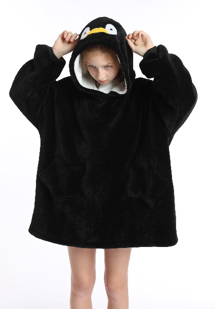Children's pajamas, flip-top cold-proof clothing, cold-proof clothing, double-layer thickened lambskin pajamas, cartoon hooded clothes detail image 7