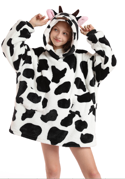 Children's pajamas, flip-top cold-proof clothing, cold-proof clothing, double-layer thickened lambskin pajamas, cartoon hooded clothes detail image 8