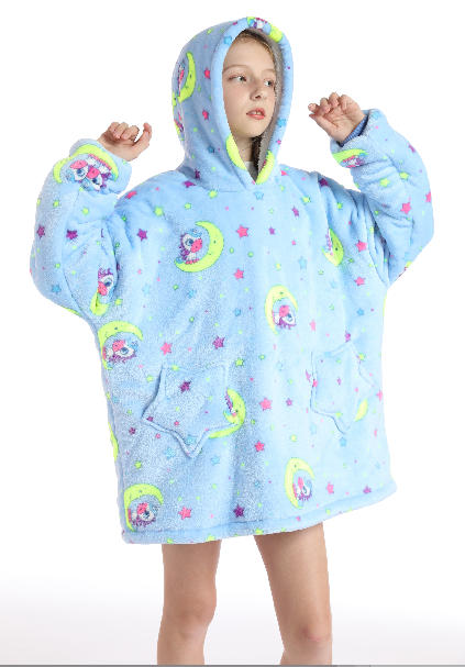 Children's pajamas, flip-top cold-proof clothing, cold-proof clothing, double-layer thickened lambskin pajamas, cartoon hooded clothes detail image 4