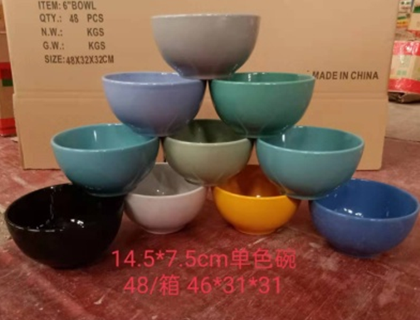 6 Inch Glazed Bowl full figure