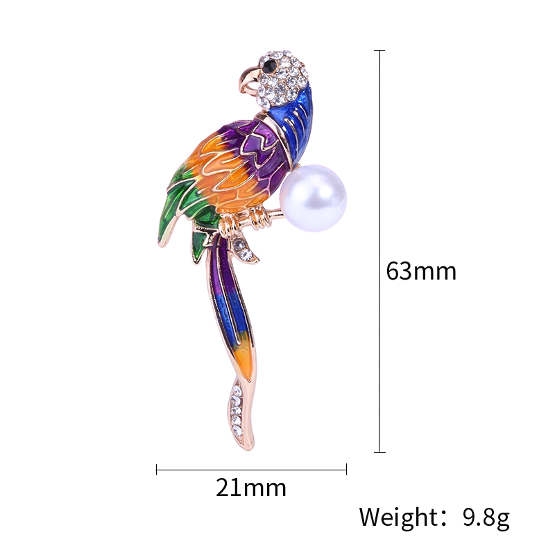 Factory direct sales, popular high-end new brooches for foreign trade, paired with Langdi Oil bird creative European and American luxurious high-end pearl pins, pearl coats, corsages, mom gifts Application Scenario