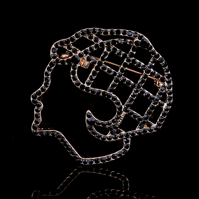 Factory direct sales for foreign trade, popular high-end new brooches with water diamond heads, creative European and American luxurious high-end pearl pins, pearl coats, corsages, mom gifts Specification image