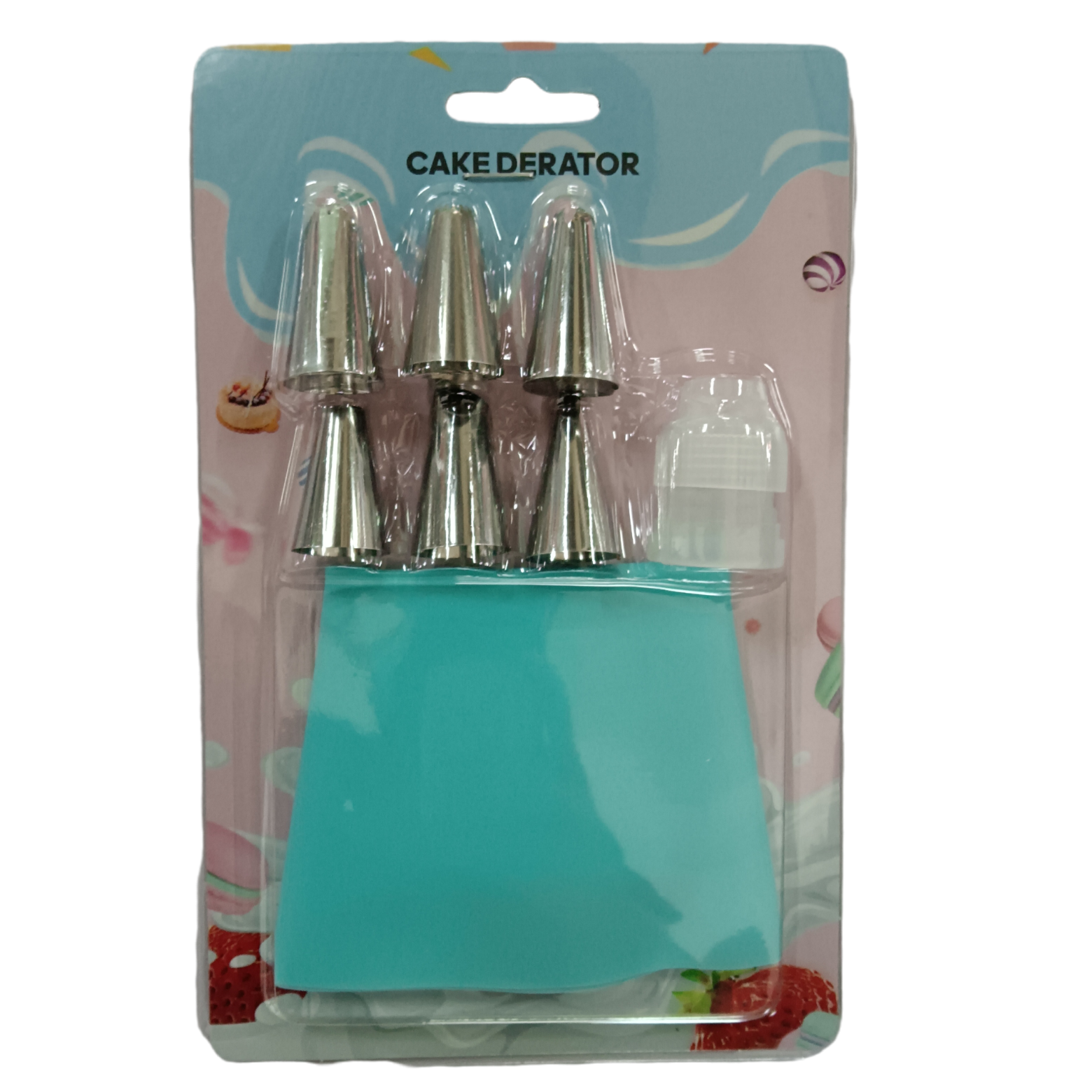 Flower mouth card insert set, cake cream piping bag, baking DIY cookie tool set