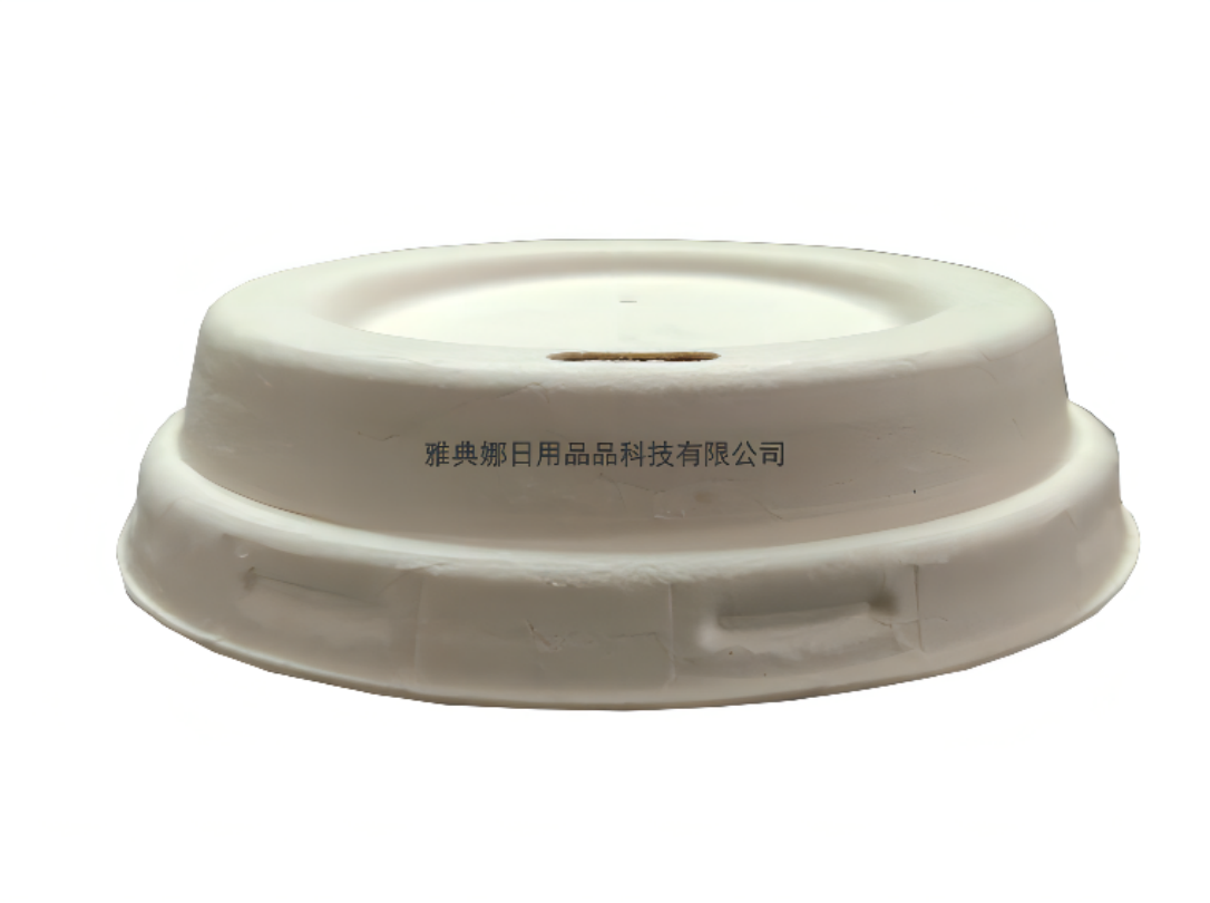 8盎司80mm口径240ml环保一次性全降解甘蔗渣杯盖咖啡杯盖