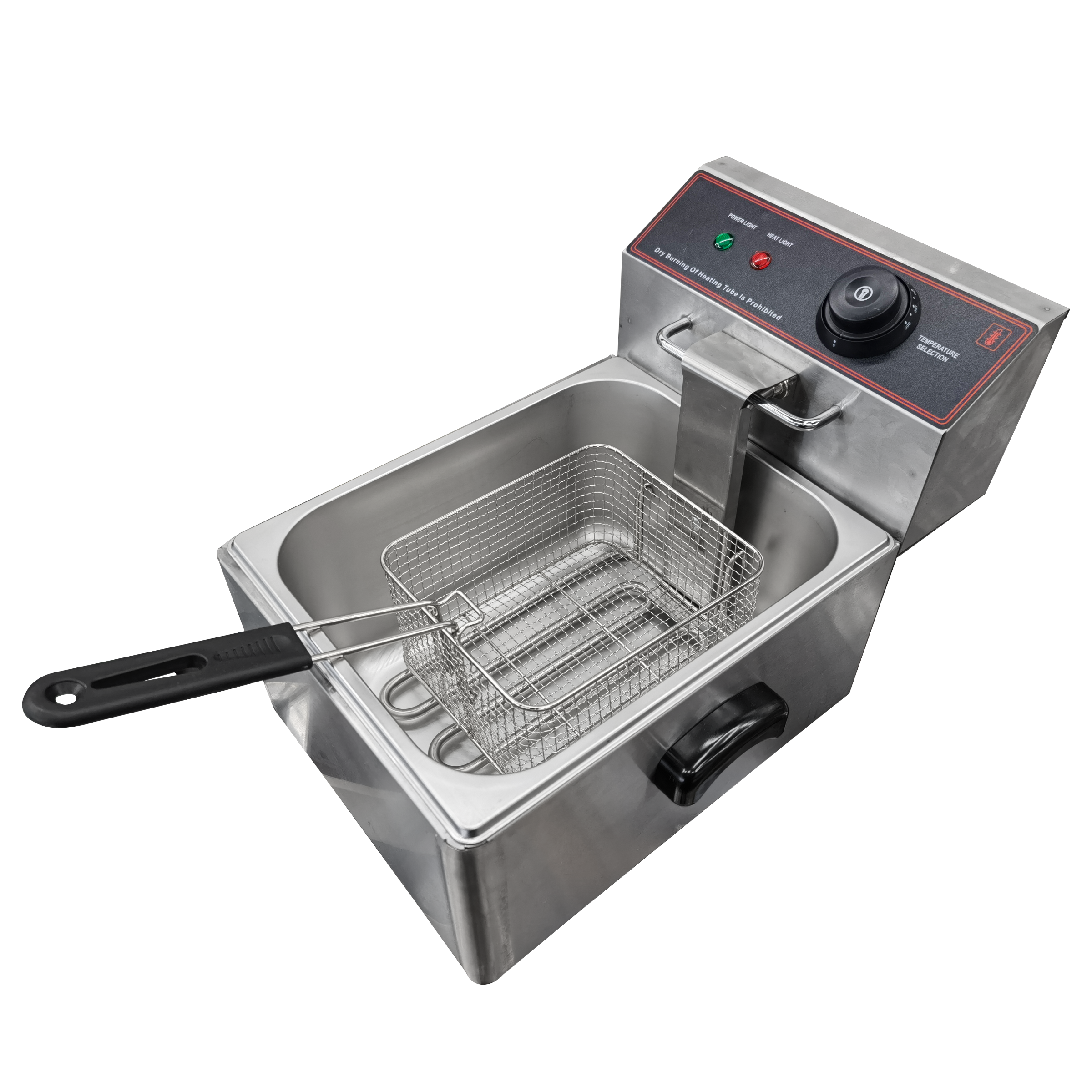 High-quality 6L commercial single-cylinder electric deep fryer for foreign trade, stainless steel small electric deep fryer, fried chicken stove available in multiple models such as double-cylinder details Picture